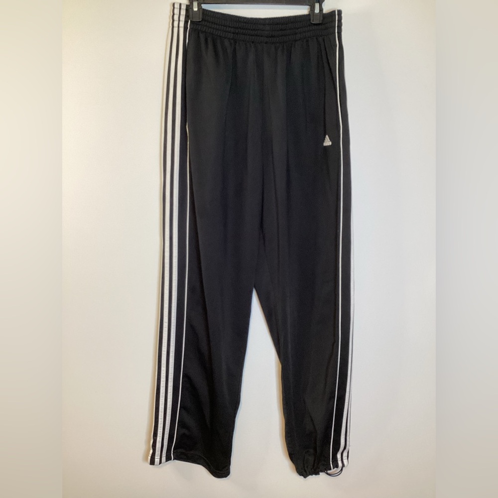 Adidas Men’s Black Track Pants Joggers 3 Stripes